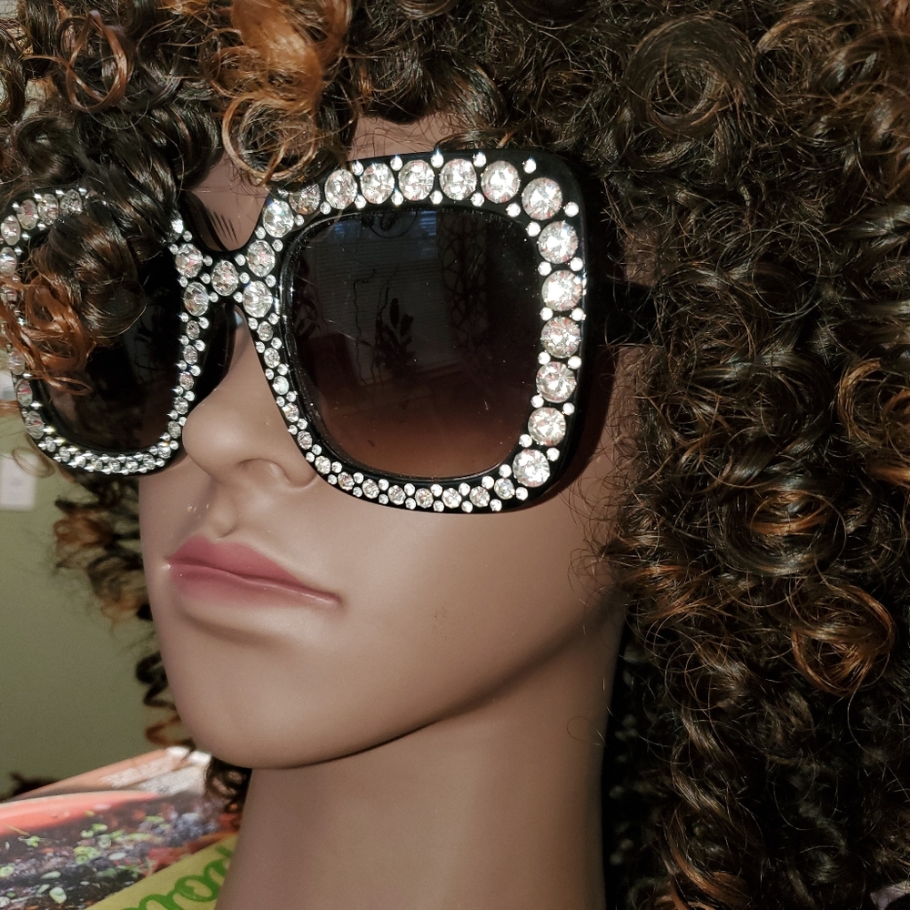 Glamorous Square Rhinestone Sunglasses - Picture 5 of 5